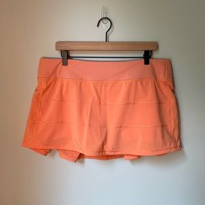 lululemon Pace Rival Skirt Golden Apricot Size 14